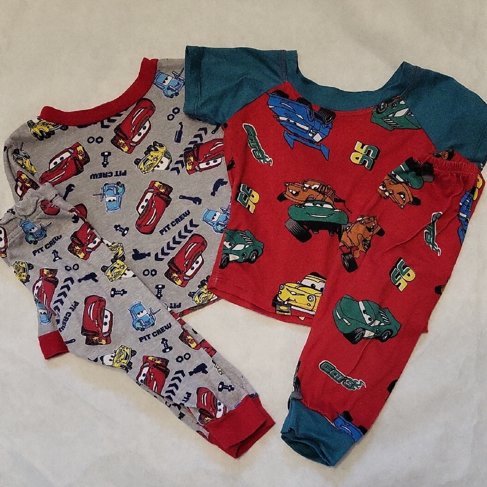 Two Pair of Lightning McQueen Cars pajamas
